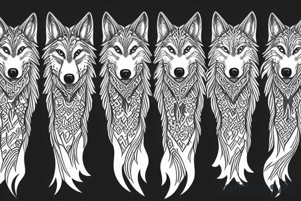 howling wolf tattoo idea