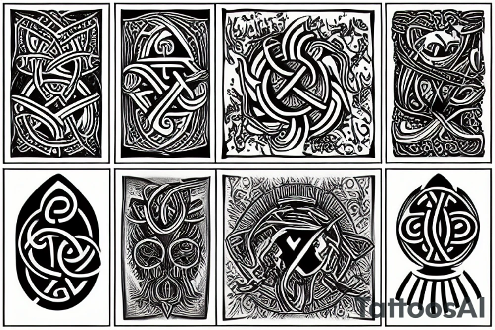 nordic symbols tattoo idea