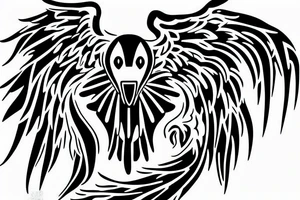 Red kite chest tattoo tattoo idea