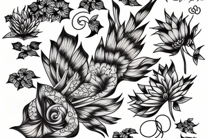Pheonix a lotus and ivy tattoo idea