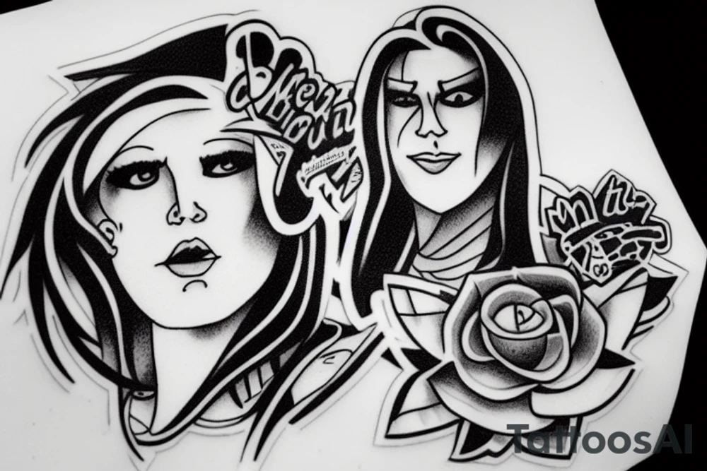 Me and my aunt at a bandits football game tattoo idea