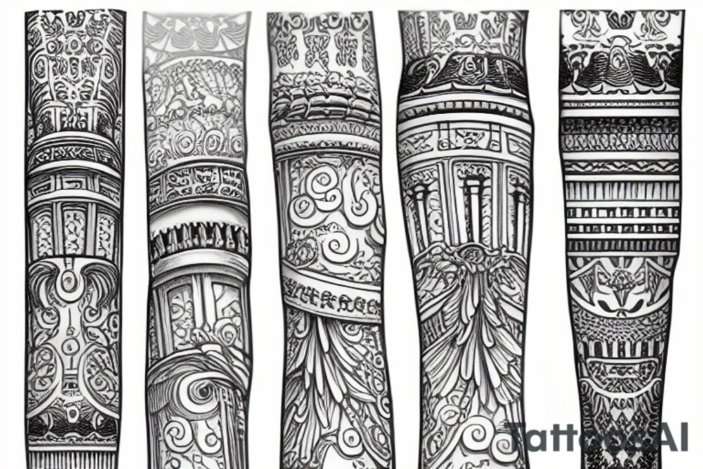 Corinthian column tattoo idea