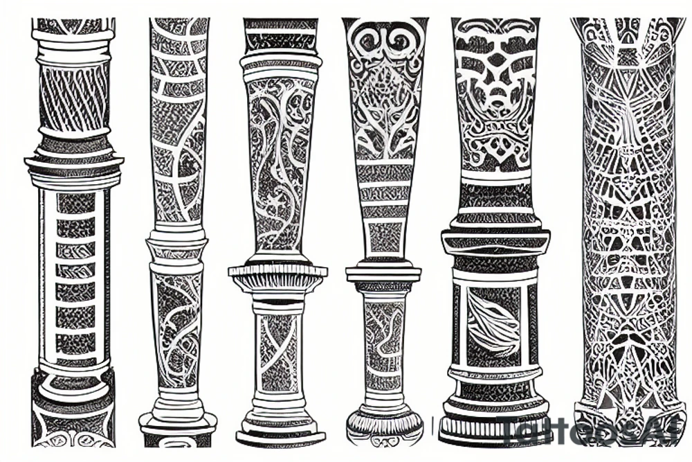 Corinthian column tattoo idea