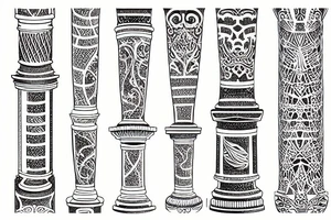Corinthian column tattoo idea