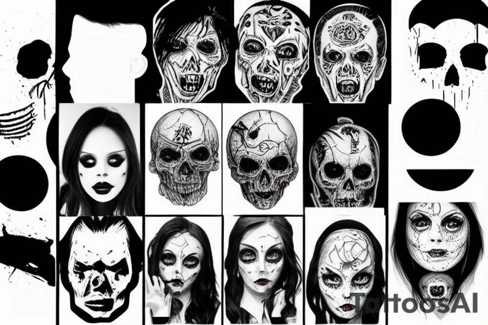 Horror portrait tattoo idea