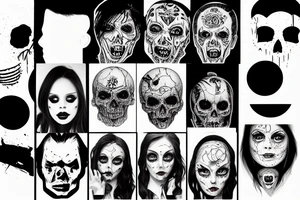 Horror portrait tattoo idea