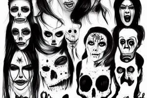 Horror portrait tattoo idea