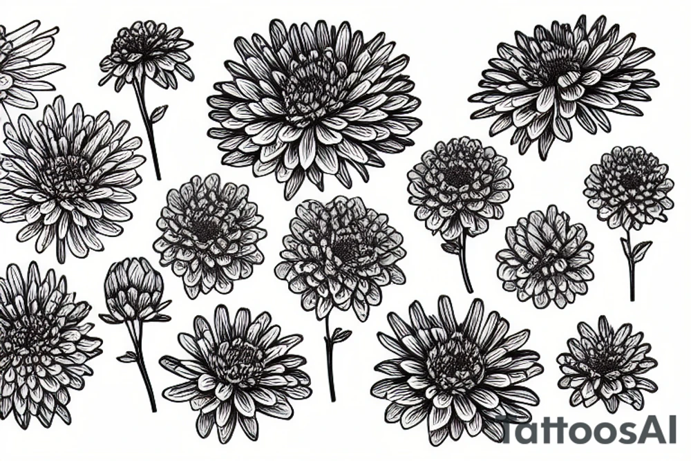 Chrysanthemums tattoo idea