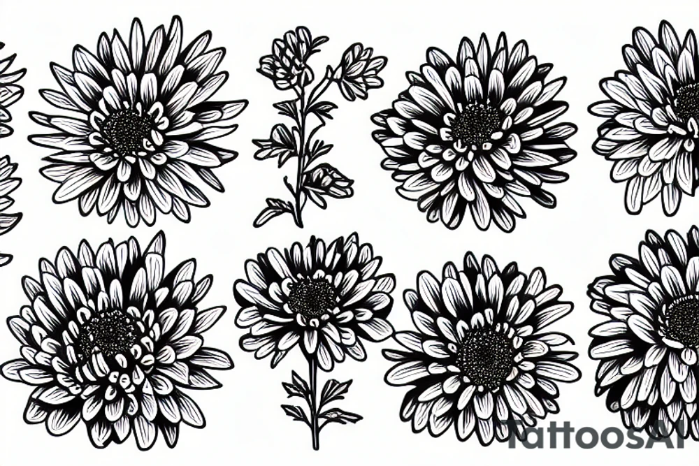 Chrysanthemums tattoo idea