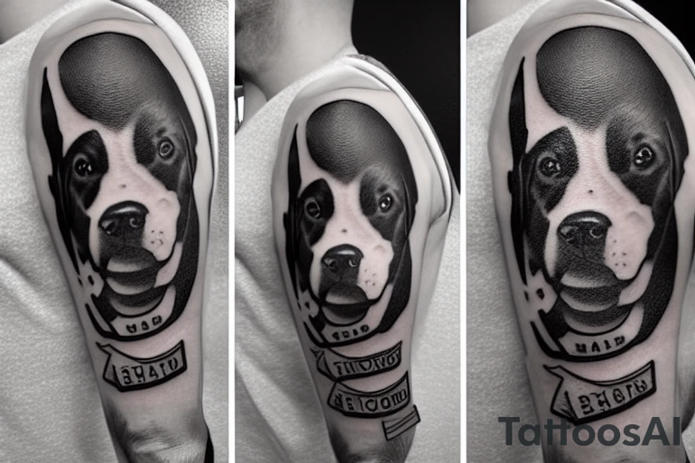 A puppy with a backpack tattoo idea
