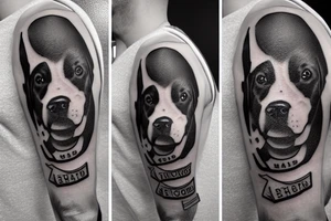 A puppy with a backpack tattoo idea