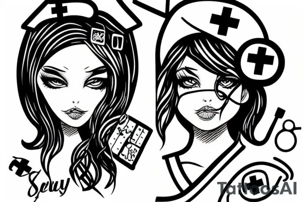 Sexy nurse tattoo idea