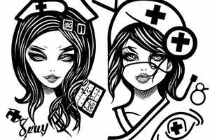 Sexy nurse tattoo idea