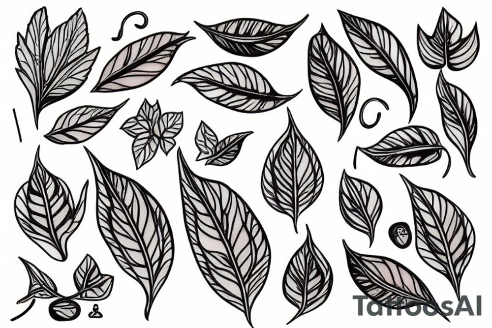 Hazelnut leaf tattoo idea