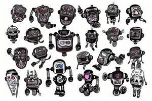 Robot tattoo idea
