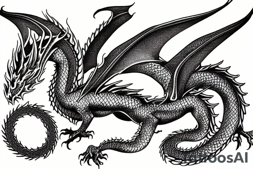 Winded dragon tattoo idea