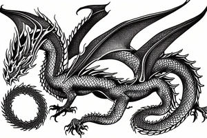 Winded dragon tattoo idea