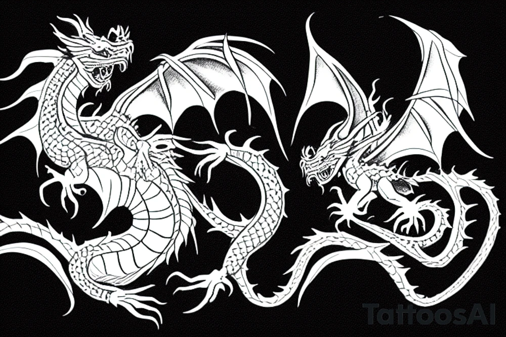 Winded dragon tattoo idea