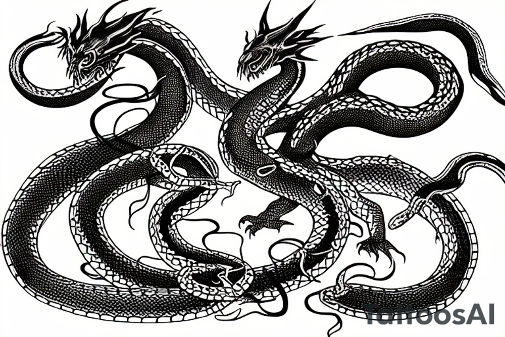 Snake that looks like a dragon tattoo idea