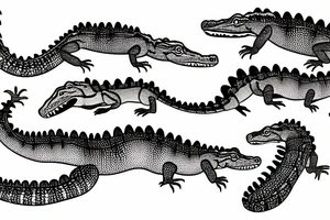 Alligator lizards in the air tattoo idea