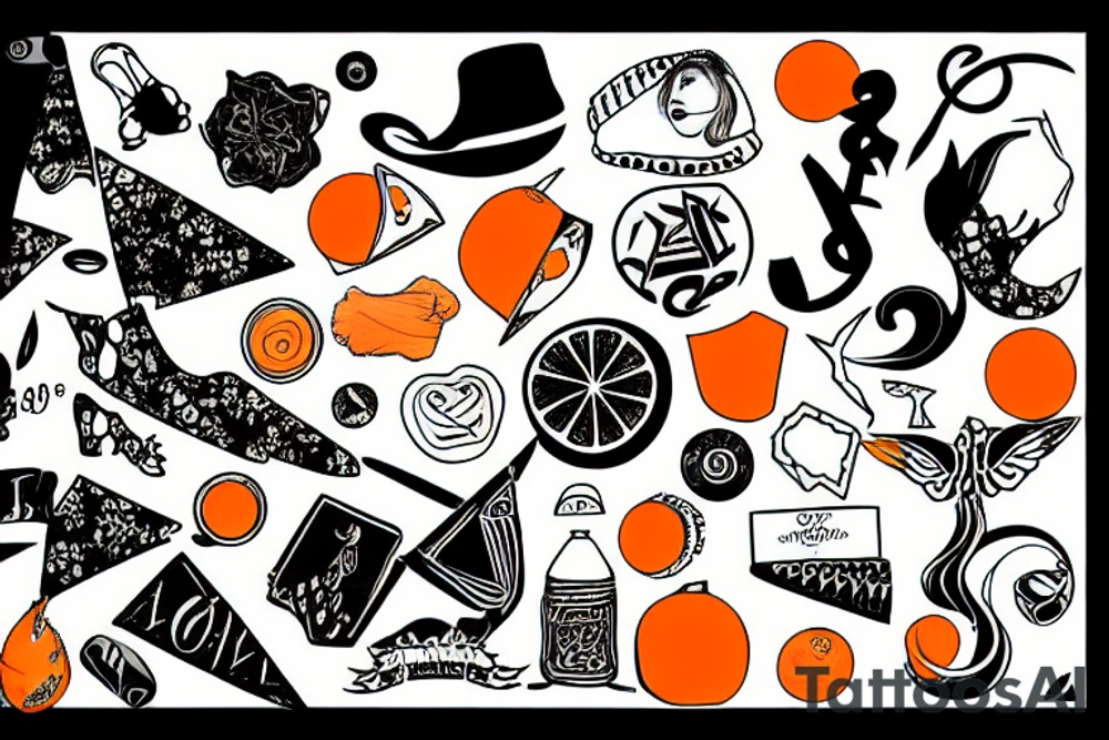 Orange with a band aid tattoo idea