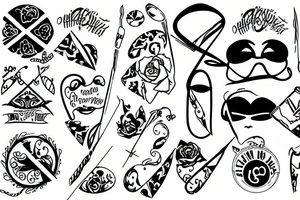 Orange with a band aid tattoo idea
