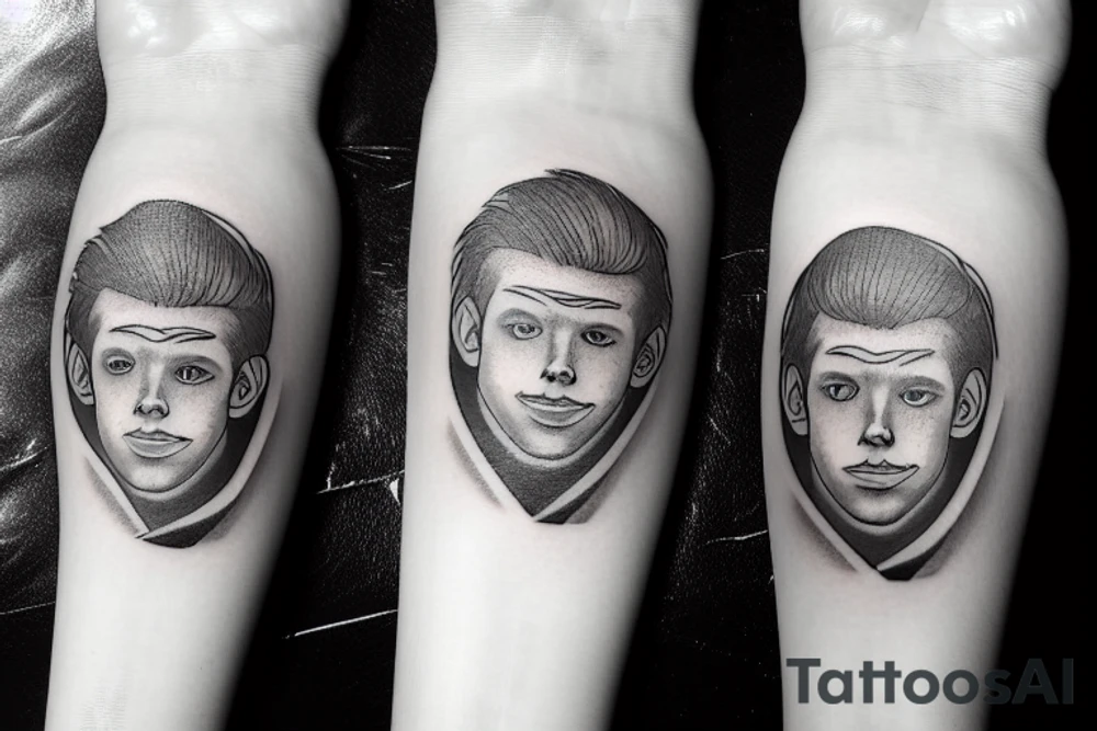 Tattoo of The name Lennie in a heartbeat, Close Up, in the style of Minimalist, Light, Hyper Realistic tattoo idea