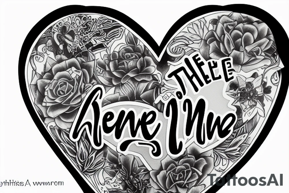 The name Lennie in a heart, Close Up, tattoo idea