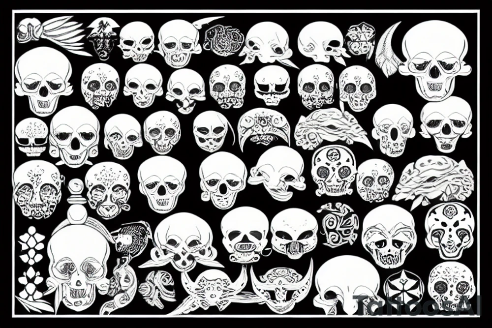Cancerian astrology lotus skulls tattoo idea