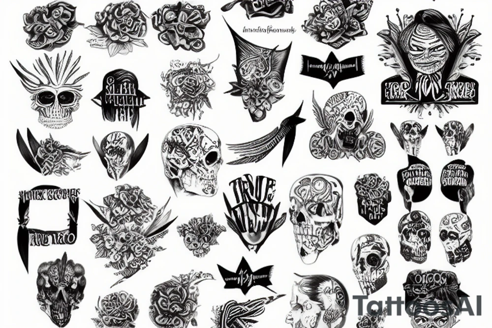 the word TRUE in capital tattoo idea