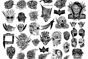 the word TRUE in capital tattoo idea