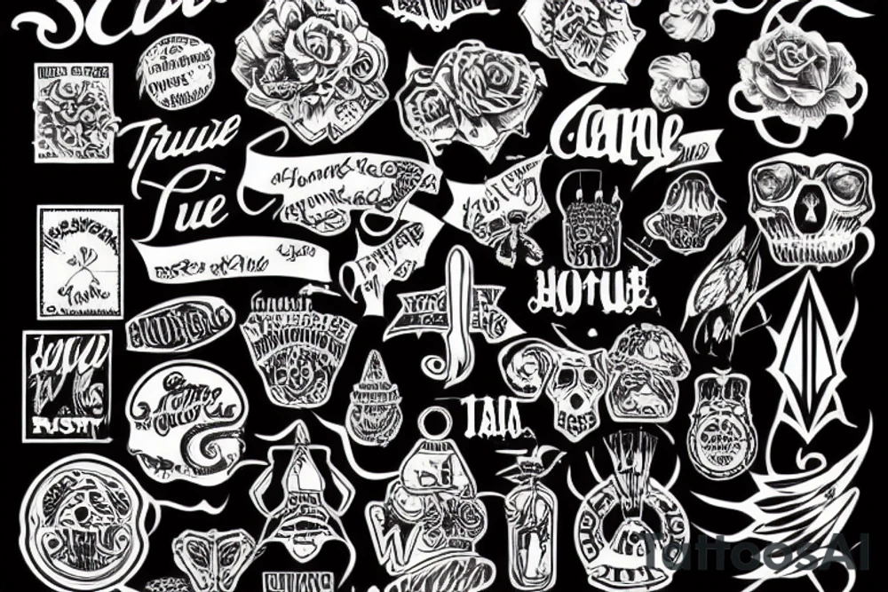 the "TRUE" word in capital tattoo idea
