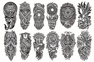 Ornamental for hands tattoo idea
