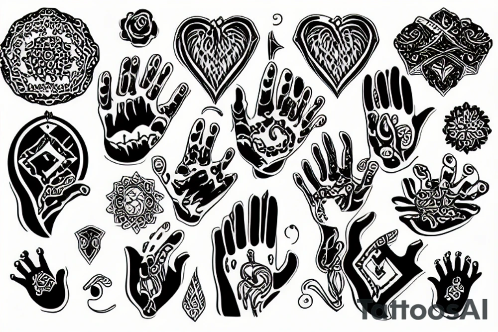 Ornamental for hands tattoo idea