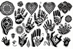 Ornamental for hands tattoo idea