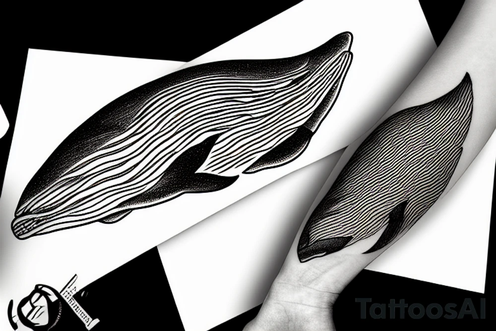 Whale in the ocean tattoo idea