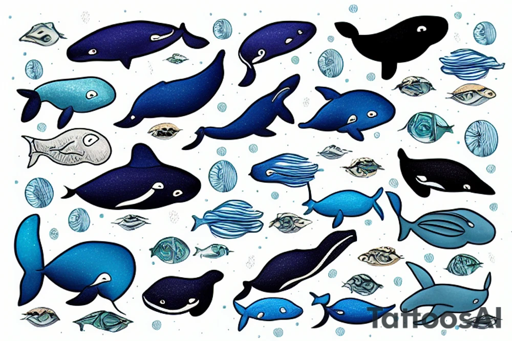 A Whale in the ocean tattoo idea