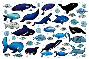 A Whale in the ocean tattoo idea