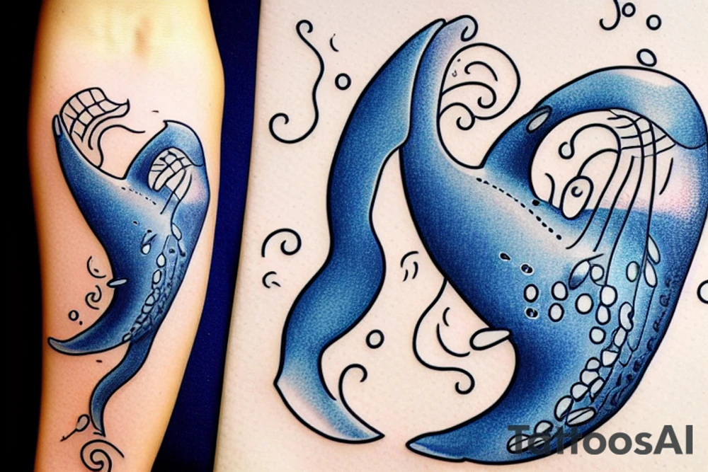A Whale in the ocean tattoo idea