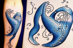 A Whale in the ocean tattoo idea