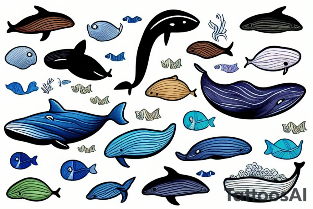 A Whale in the ocean tattoo idea