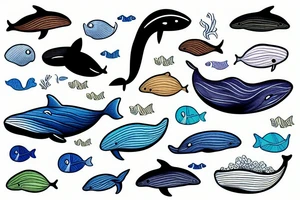A Whale in the ocean tattoo idea