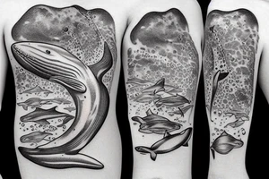 A Whale in the ocean tattoo idea