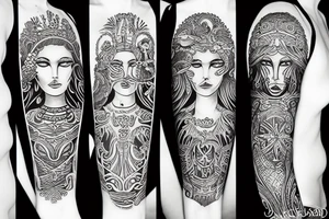 Sea goddess tattoo idea