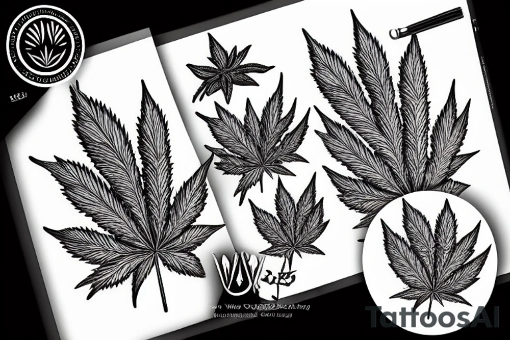 weber charcoal grill, weed leaf tattoo idea