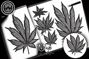 weber charcoal grill, weed leaf tattoo idea