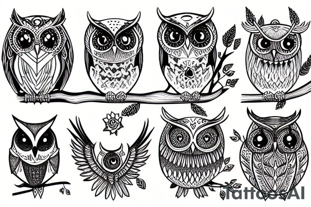 Owl hunting tattoo idea