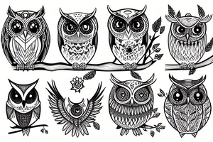 Owl hunting tattoo idea