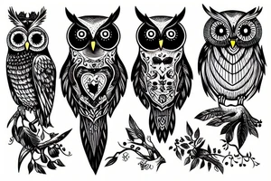 Owl hunt tattoo idea