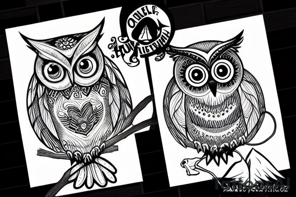 Owl hunt tattoo idea